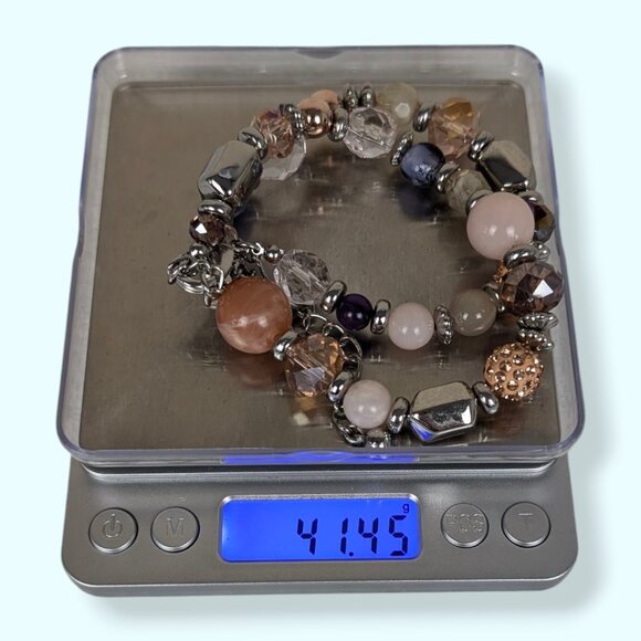 Chico's Pastel & Metallic Beaded Necklace - Picture 5 of 5